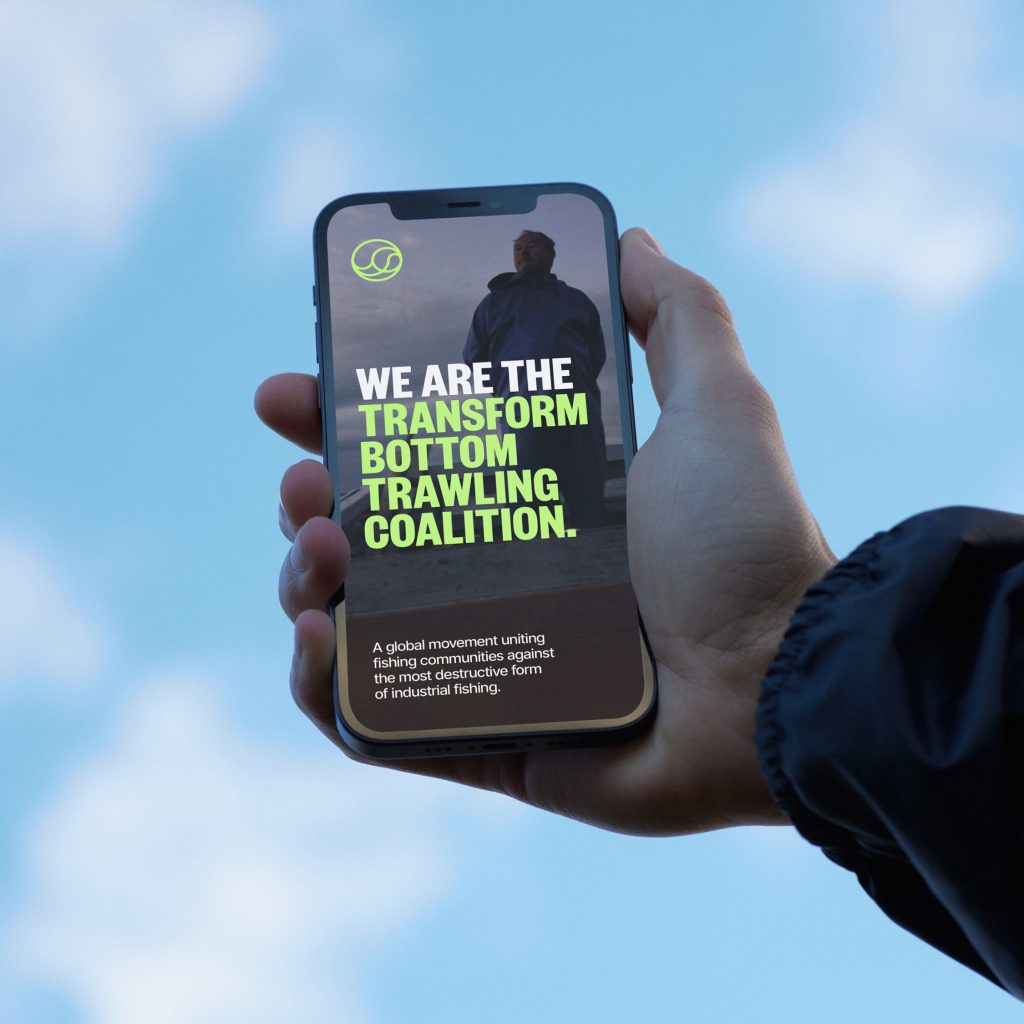 Transform Bottom Trawling, UNOC, UN Oceans Conference, Iphone mock-up