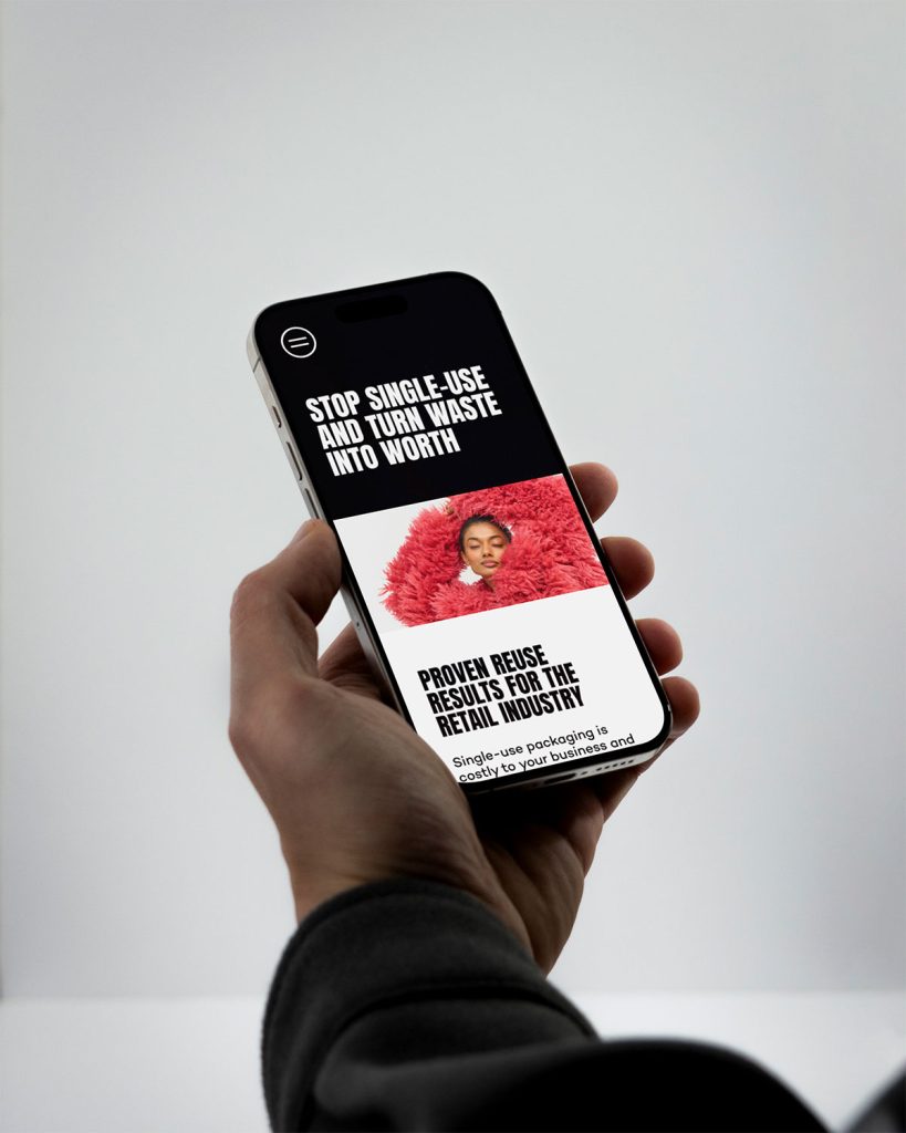 iPhone mock-up of Pact website